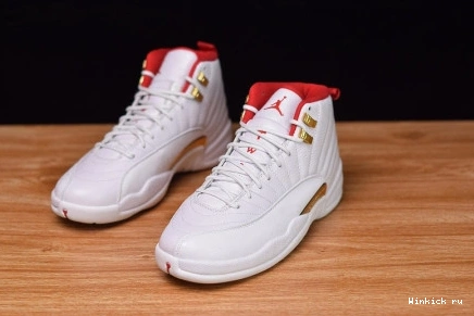 UNIVERSITY JORDAN 12 WHITE FIBA AIR RED 0819